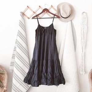 Anthropologie Odille Black Babydoll Dress